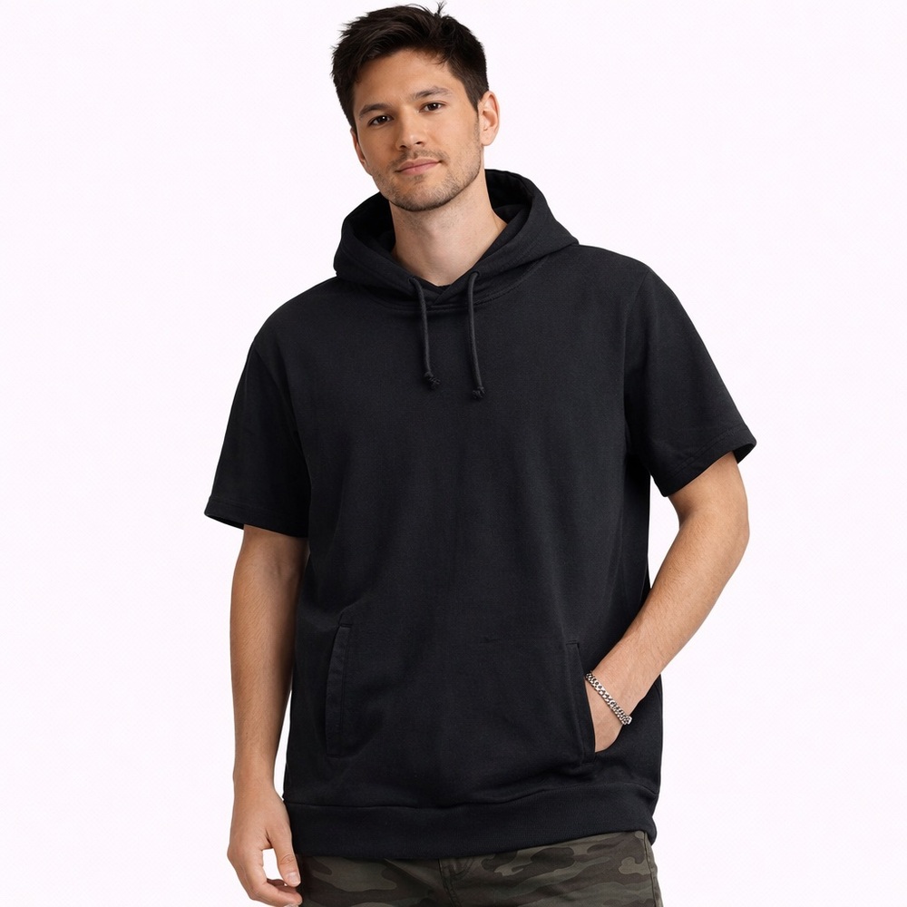 Alphalete Black‎ Short Sleeve Hoodie Men’s Size XS Pullover Athletic Casual